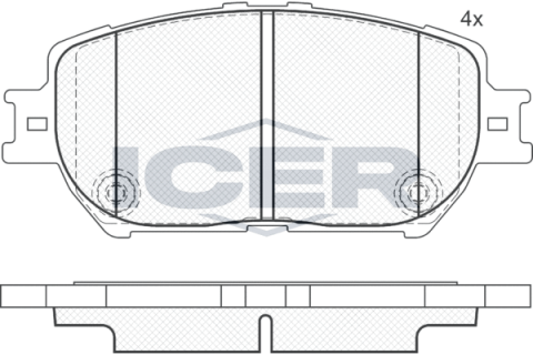 Колодки гальмівні (передні) Toyota Camry 01-11/Solara 03-08/Lexus GS 05-11/IS III 13-