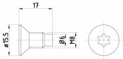 Болт гальмівного диска Renault Dacia Dokker, Duster, Logan, Sandero, Fiat, Mercedes-Benz, Nissan, Opel Movano, Vivaro, Clio, Kangoo, Laguna, Master II, Trafic II, Megane, Scenic