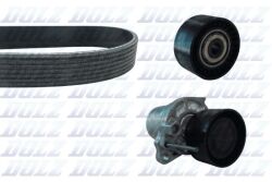 RENAULT Комплект ременів + натягувач + ролик NISSAN QASHQAI I, X-TRAIL RENAULT ESPACE V, FLUENCE, GRAND SCENIC III, КРАДШАР, MEGANE CC, MEGANE III, SCENIC III 1.6/1.6D 04.11-