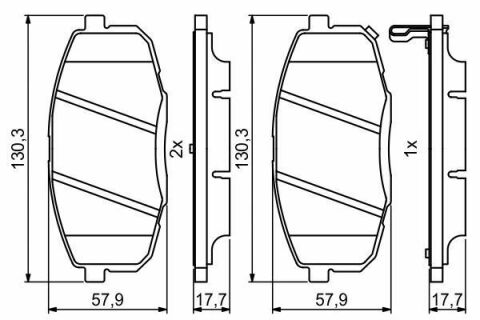 Колодки тормозные (передние) Kia Ceed 1.4/1.6 CRDI/CVVT 06- заменено на 0 986 424 811