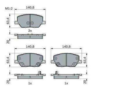 Колодки гальмівні (передні) Fiat 500X 1.4-1.6/1.6-2.0D 14-/ Jeep Renegade1.4-1.6/2.0CRD 14-