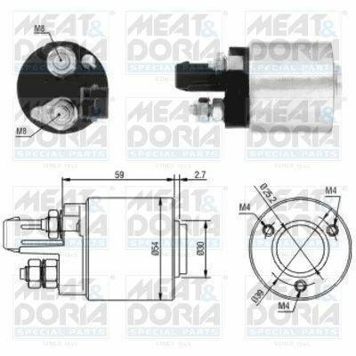 Магнитный переключатель стартера A3 (8L1) 1.6 00-03, SEAT AROSA (6H1) 1.4 TDI 00-04, SKODA OCTAVIA I (1U2) 1.6 97-07, VW BORA I (1J2) 1.9 TDI 00-05 AUD