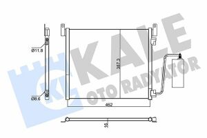 KALE OPEL Радиатор кондиционера Signum,Vectra C 2.8/3.0CDTi/3.2 V6 03-