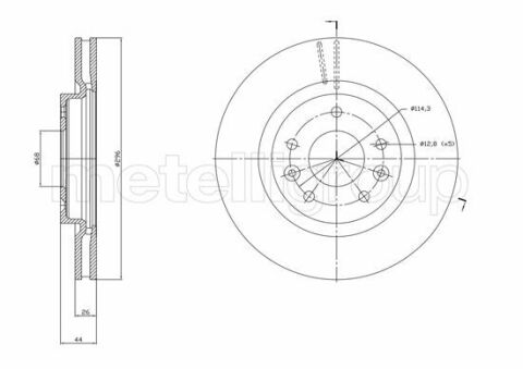 Диск тормозной (передний) Nissan Qashqai II/X-trail 13-/Renault Kadjar 15- (296x26)