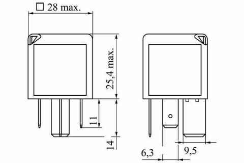 Реле обогревателя стекла VW Caddy/Passat 85-(12V)