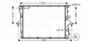 Радіатор охолодження touareg 2.5, 3.0, 4.2, 5.0 tdi 02-, audi, porsche