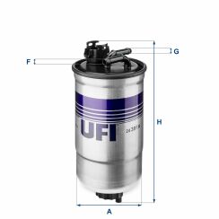 Фільтр паливний 1.9TDI 8V VW LT28-55 96-06, PASSAT B5 96-05, Golf IV 97-03, Bora 98-13, Beetle new 98-11; AUDI A4 04-08, A6 97-04, A4 00-04, A3 96-03; SKODA Superb 01-08, Octavia Tour 96-10; SEAT Toledo II 99-04, Leon 99-05