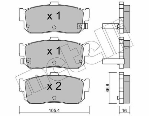 Колодки гальмівні (задні) Nissan Almera/Maxima 95-00/Primera 90-98/Sunny 90-95/Infiniti I30 97-