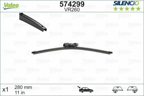 Щетка стеклоочистителя (задняя) (285mm) VW Golf VI/VII/Skoda Fabia/Yeti 07-/Seat Arona/Ibiza 17-