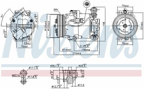 Компрессор OP ASTRA H(04-)1.2 и 16V(+)[OE 6854069]