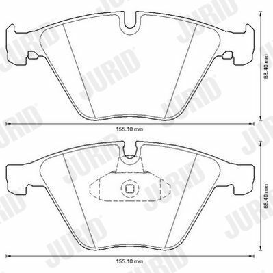 JURID BMW Колодки торм.передн.5 F10 525/535,6 Gran Coupe,7 F01 730 10-