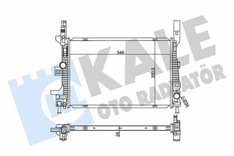 KALE FORD Радиатор охлаждения C-Max II,Focus III,Transit Connect 1.5/1.5TDCi 14-