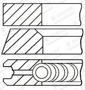 Кольца поршневые MB Sprinter 906/Vito (W639) 2.2 OM646 06- (88.50mm/+0.5) (2.5-2-2)