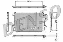 Радіатор кондиціонера 2.5TDI 24V, 1.8TSI 16V, 2.0TSI 16V, 2.0TDI 16V AUDI A4 07-15, A4 04-08, A4 00-04, A6 97-04; SEAT Exeo 08-13