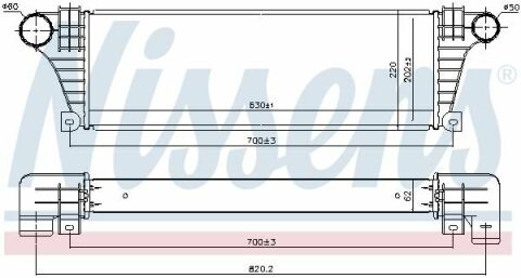 Интеркулер  IVECO  DAILY(89-)35.10  TD(+)[OE  93822907]