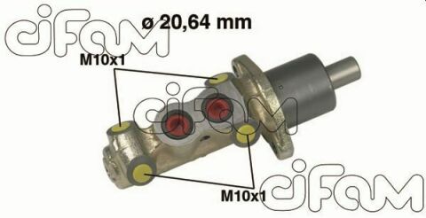 CIFAM PEUGEOT Головний гальмівний циліндр 20,6mm 306 1.6/.1.9D БЕЗ ABS