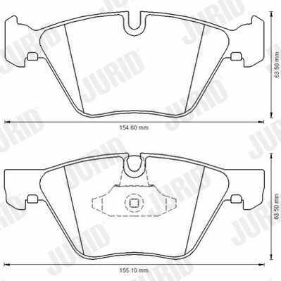 JURID BMW Тормозные колодки передн.5 F10 518d-528i 11-