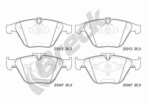 Колодки гальмівні (передні) BMW 5 (E60)/6 (E64)/7 (E65) 01- (Ate)