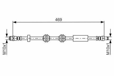 Шланг тормозной передн. DB W205, W213