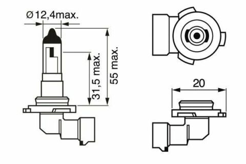 Автолампа H10 12V 42W PY20d Pure Light