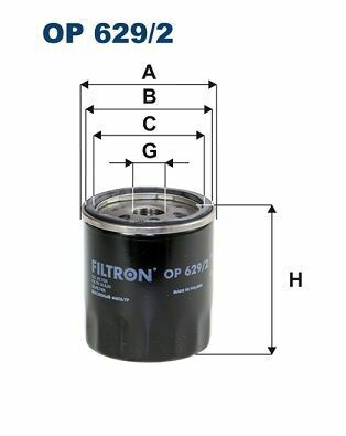 FILTRON FORD Фильтр масл. B-MAX 1.0 EcoBoost 12-, C-MAX II 1.0 EcoBoost 12-, JAGUAR, LAND ROVER, VOLVO (85,5*77*71/62,5)