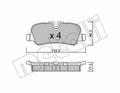 Колодки гальмівні (задні) Land Rover Discovery III/IV 04-18/Range Rover 02-13