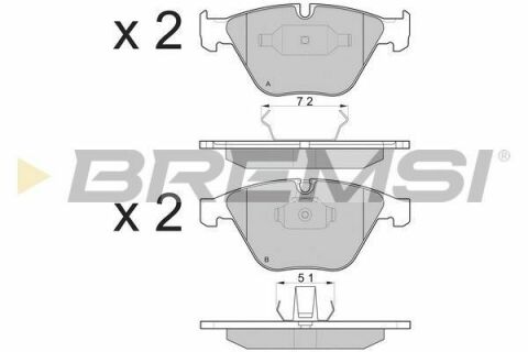 Гальмівні колодки пер. BMW 5(E60)/7(E65) 02-10 (ATE) (155,1x68,5x20,3)