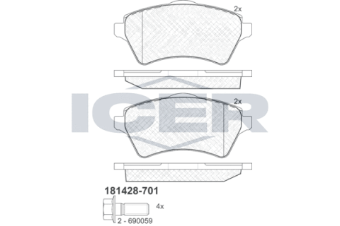 Колодки гальмівні (передні) Land Rover Freelander 98-06