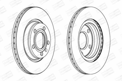 CHAMPION VW Диск тормозной передн. Passat, Audi A4 1.6 97-