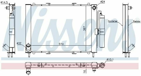 Радиатор RN KANGOO I(98-)1.2 i 16V(+)[OE 82 00 267 994]