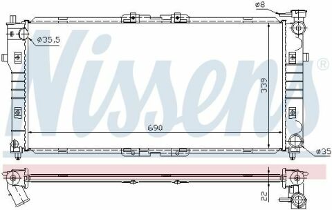 Радіатор MZ 626(91-)1.8 i 16V(+)[OE FS19-15-200D]