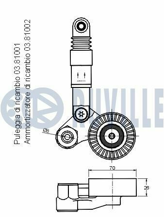 Ролик натяжний croma 2.4 d multijet 05-