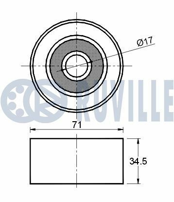 RUVILLE MAZDA Ролик натяжн.3,5,6,CX-7 2.0/2.2 02-