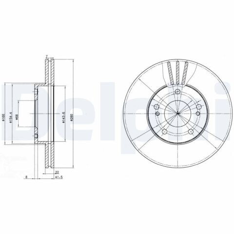 Гальмівний диск передн. maxima / maxima qx iv 2.0, 2.5 95-