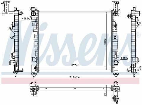 Радіатор  JP  GD  CHER(10-)5.7  i  V8[OE  55038001AG]