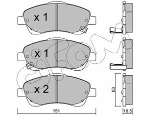 Тормозные колодки пер. Toyota Avensis 00-08 (bosch)