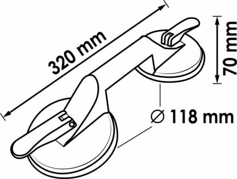 Присоска подвійна (d=118mm)