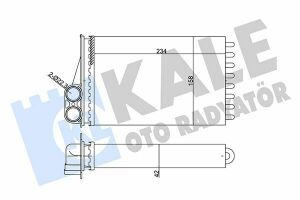 KALE PEUGEOT Радиатор отопления 207