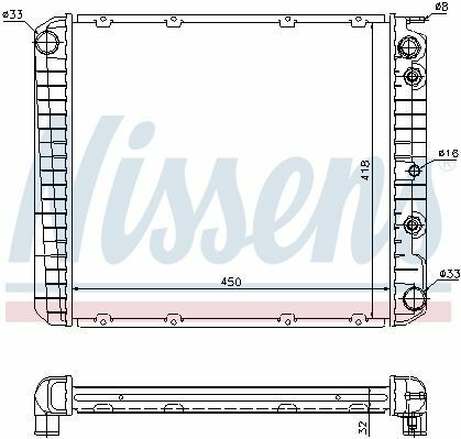 Радіатор  VOLVO  960(90-)2.3  i  TURBO(+)[OE  8603894]
