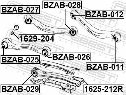 Болт із ексцентриком MB E-CLASS 212 09-