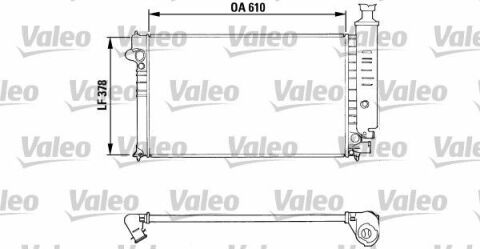 Радиатор охлаждения Peugeot 405 1.6-1.9 87-92 (610x378x23)