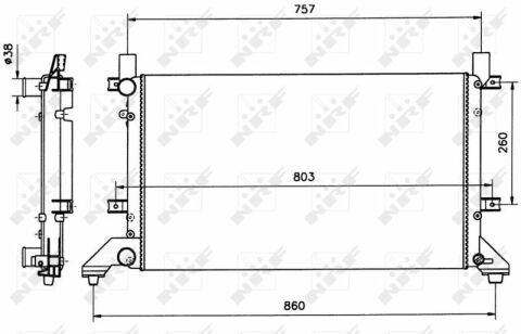 Радіатор охолодження VW LT 2.5-2.8TDI 96-