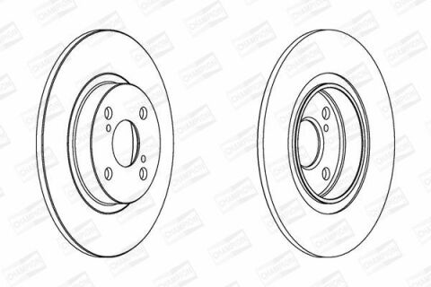 CHAMPION TOYOTA Диск гальм.задн.Corolla 97-