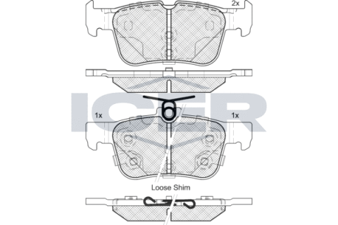 Колодки гальмівні (задні) Ford Focus 18-/Galaxy/Mondeo/S-Max 14-/Kuga 12-/Ford USA Edge/Fusion 06-