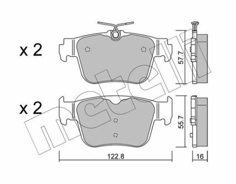 Колодки гальмівні (задні) Audi A3/Skoda Octavia/VW Golf VIII 1.4/2.0 TSI 20-