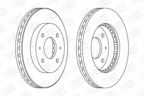 CHAMPION MITSUBISHI Диск тормозной передн.Carisma,Volvo S40,V40