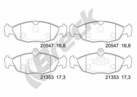 Колодки гальмівні (передні) Opel Combo 94-01/Daewoo Lanos 97- (Ate - Teves) Q+