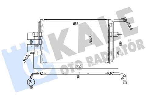 KALE VW Радиатор кондиционера Audi A3,Skoda Octavia II,SuperB,Caddy III,Golf V,VI,Touran