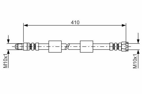 Шланг гальмівної (передній) BMW 5 (E39) 95- (410 mm) M52/M54/M62/S62