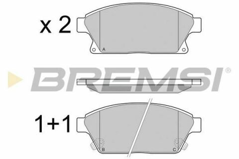 Гальмівні колодки передні Astra J/Zarifa/Chevrolet Cruze 09-